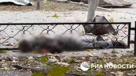 One of the victims of Ukraine’s strike on Kherson, 16 September 2022