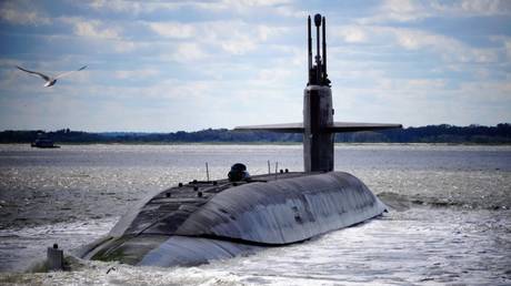 FILE PHOTO: A US nuclear-capable ballistic missile submarine is seen at its homeport at Naval Submarine Base Kings Bay, Georgia.