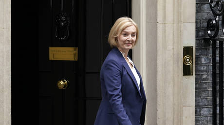 FILE PHOTO: Britain's new Prime Minister Liz Truss leaves 10 Downing Street to attend her first Prime Minister's Questions, London, September 7, 2022