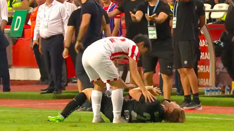 Footballer leaves family in tears after debut red card (VIDEO)