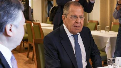 Russian Foreign Minister Sergey Lavrov on the sidelines of the UN General Assembly meeting in New York, September 2022.