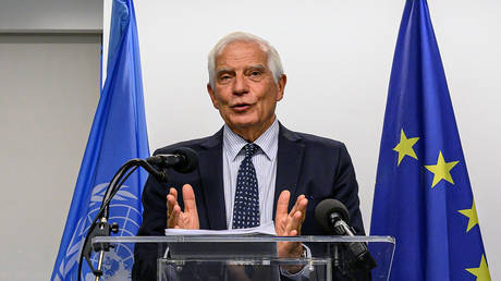 EU High Representative for Foreign Affairs Josep Borrell holds a press conference following the EU Foreign Ministers meeting in New York on September 19, 2022.