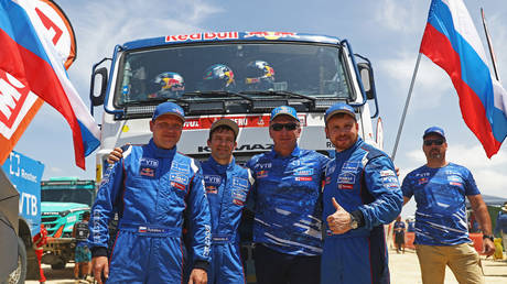 Russia's KAMAZ-master team pictured at the 2019 Dakar rally.