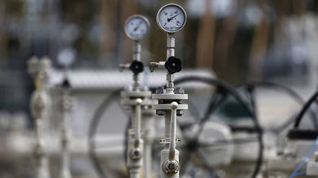 Pressure gauges at a Nord Stream 1 facility in Germany.