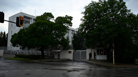 FILE PHOTO: Russian embassy in Sofia, Bulgaria.