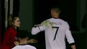 Ronaldo snubs selfie request from medic (VIDEO)
