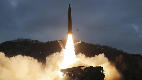 FILE PHOTO: A missile test in North Korea, January 2022. © AFP / KCNA / KNS.