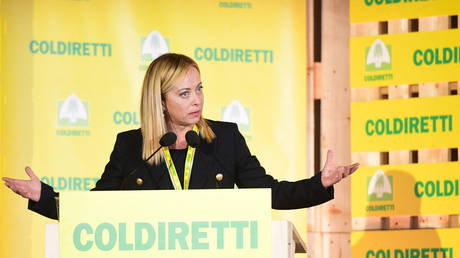 Chef du parti des Frères d'Italie Giorgia Meloni à Milan, Italie, le 1er octobre 2022. Piero Cruciatti / AFP