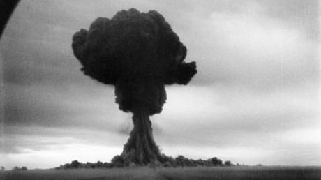 FILE PHOTO. The first Soviet atomic bomb test, USSR, August 29, 1949.