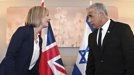 FILE PHOTO. Liz Truss and Yair Lapid meet in New York.