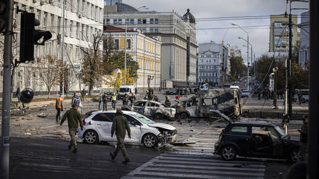Kiev after Russian attacks.