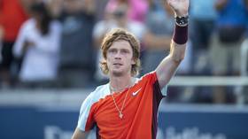 Russia’s Rublev powers on at Kazakh showpiece