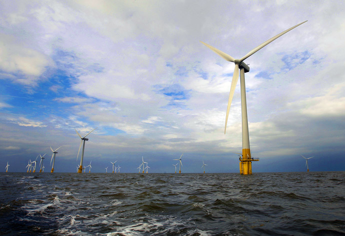 Scroby Sands offshore wind farm in Norfolk (AFP Photo/Shaun Curry)