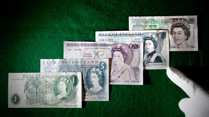 Sliding pound: British currency loses 67% of its value over last 30 years 