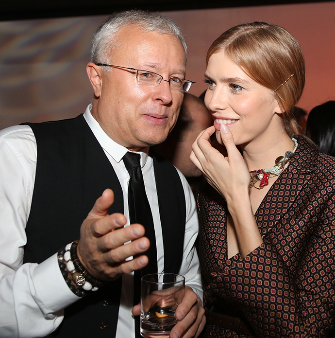 Alexander Lebedev, head of the National Reserve Corporation and owner of the National Reserve Bank, with his wife Yelena Perminova. (RIA Novosti /Ekaterina Chesnokova)