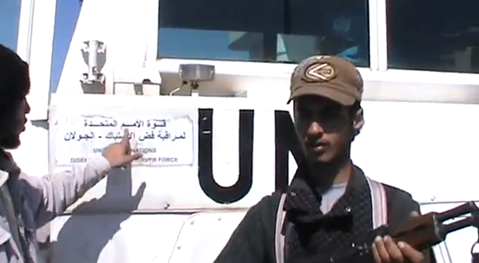An image grab taken from a video uploaded on YouTube on March 6, 2013 by user@syriahro