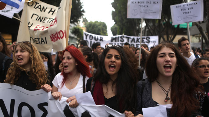 ‘Emotional rollercoaster’: Cypriot students protest amid bailout furor