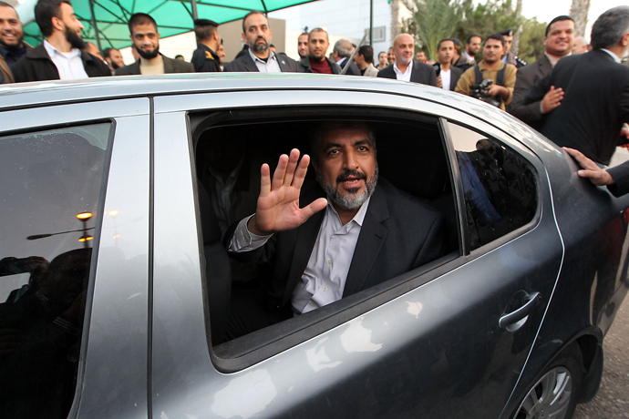 Palestinian Hamas leader-in-exile Khaled Meshaal (AFP Photo / HO / Ismail Haniya's Office)