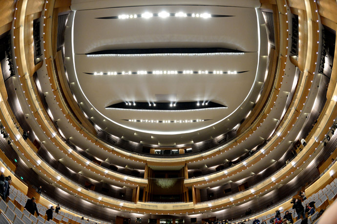 The audience hall of the Second Stage at the State Academic Mariinsky Theater in St. Petersburg. (RIA Novosti/Alexey Danichev)