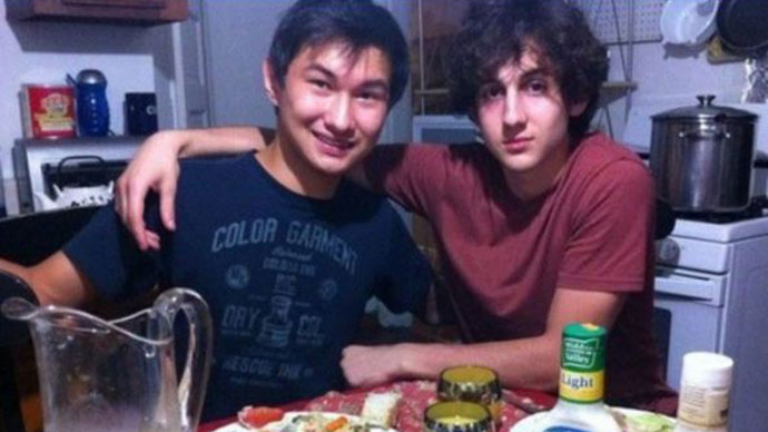 Dias Kadyrbayev and Dzhokhar Tsarnaev (Photo from Vkontakte)