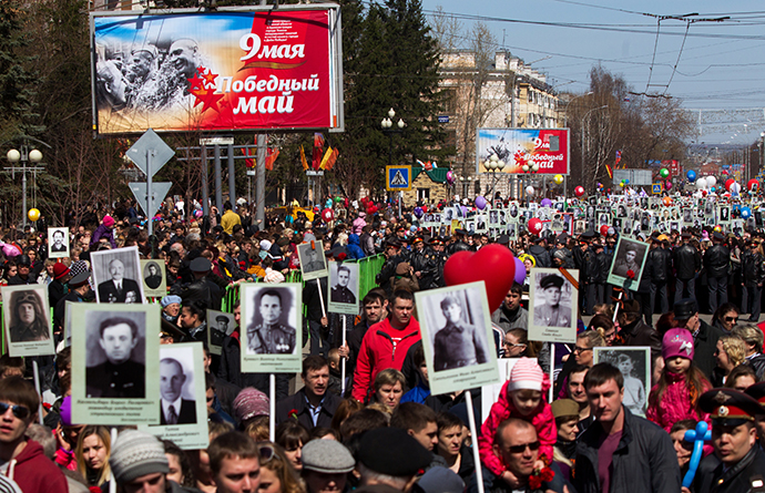 The biggest âImmortal Regimentâ march in Tomsk in Siberia. (RIA Novosti / Yakov Andreev)