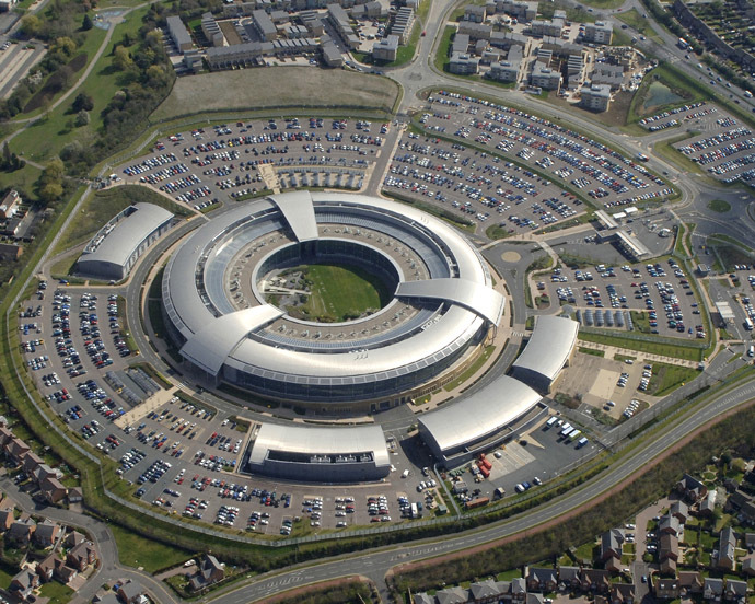 Britain's Government Communications Headquarters (GCHQ) in Cheltenham is seen in this undated handout aerial photograph released in London on October 18, 2010. (Reuters)