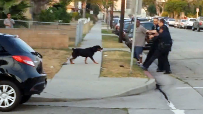 Police in California receive death threats after killing man’s dog