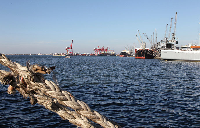A general view of the port of Syria's Mediterranean city of Latakia (Reuters / Khaled Al Hariri)