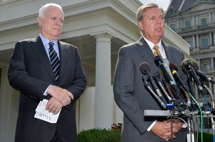 U.S. Senator Lindsey Graham and U.S. Senator John McCain.(Reuters / Mike Theiler)
