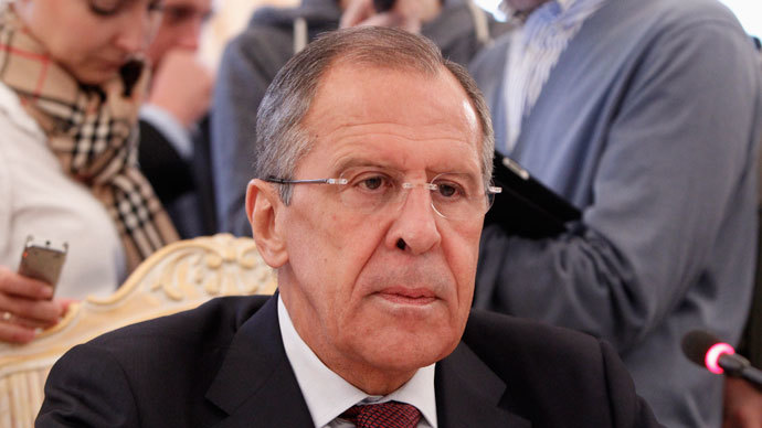 Russia's Foreign Minister Sergei Lavrov attends a meeting with his Libyan counterpart Mohammed Abdulaziz in Moscow, September 10, 2013.(Reuters / Maxim Shemetov)