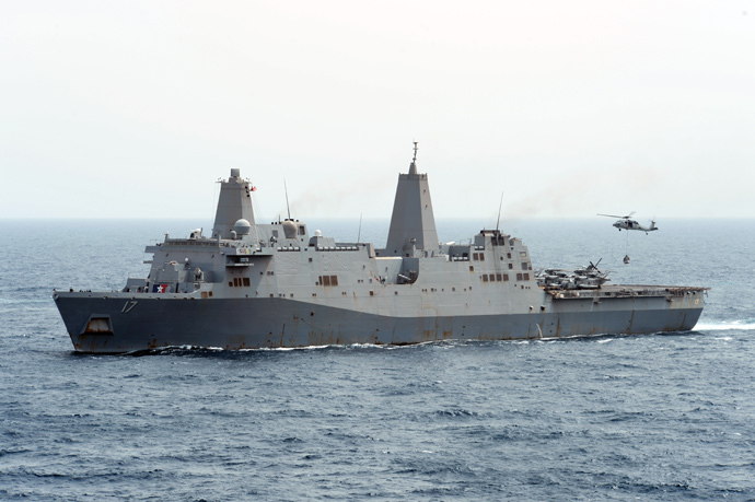 USS San Antonio (AFP Photo / HO / US Navy / MC3 Derek Paumen)