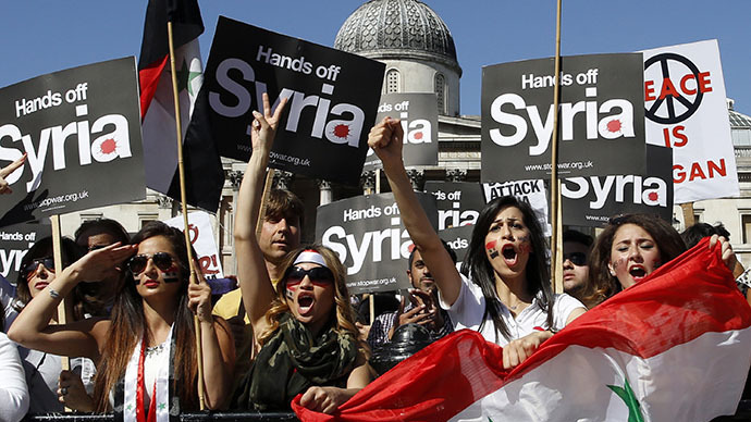 Syria anti-intervention march in London draws thousands (PHOTOS)
