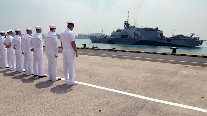 Glitch-ridden US advanced warship pier-side ahead of Singapore drills