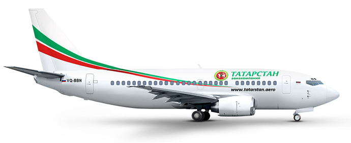 Boeing 737-500 (Image from www.tatarstan.aero)