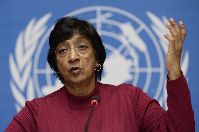 UN High Commissioner for Human Rights Navi Pillay (AFP Photo / Fabrice Coffrini)
