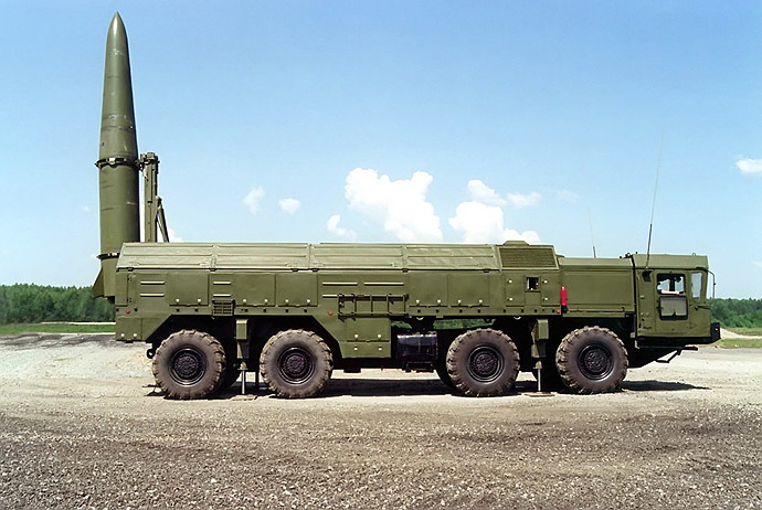 An Iskander-E short-range ballistic missile launcher. (RIA Novosti/kbm engineering design bureau)