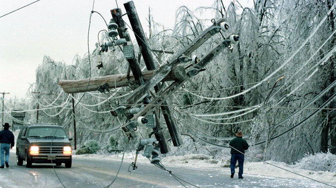 Thousands in the dark after ice storms cut power lines in US, Canada