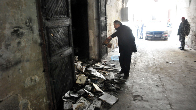 Thousands of books, manuscripts torched in fire at historic Lebanese library (PHOTOS)
