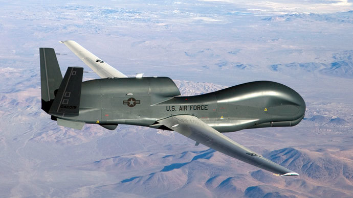 An undated U.S. Air Force handout photo of a RQ-4 Global Hawk unmanned aircraft.(Reuters / Bobbi Zapka)