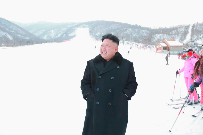 North Korean leader Kim Jong Un visits the newly built ski resort in the Masik Pass region on December 31, 2013. (Reuters / KCNA)
