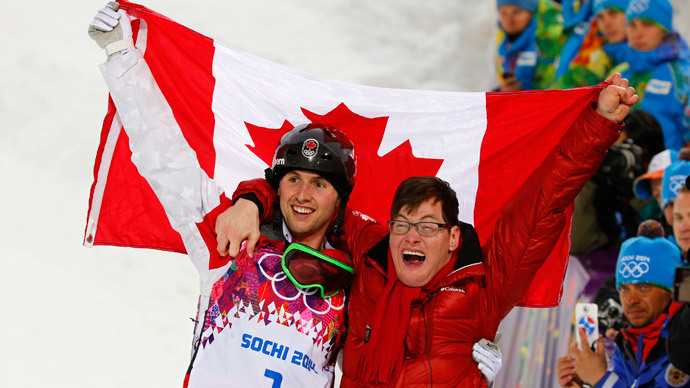‘Inspiration’: Canadian mogul champ celebrates his gold with disabled brother (PHOTOS)