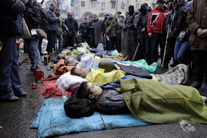 Kiev, February 20, 2014. (AFP Photo / Alexander Chekmenev)