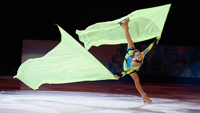 Russia's Adelina Sotnikova performs during the Figure Skating Gala Exhibition at the 2014 Sochi Winter Olympics February 22, 2014 (Reuters / Lucy Nicholson)