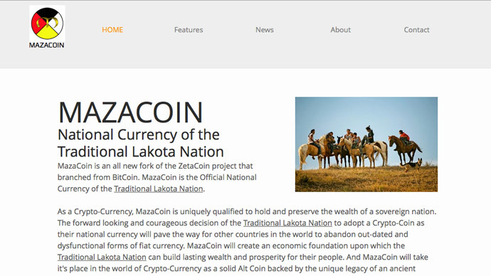 Lakota nation adopts MazaCoin crypto-currency as legal tender