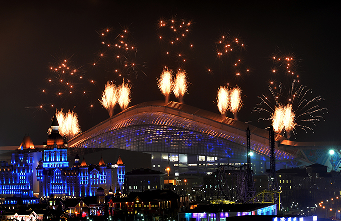 Performers during the opening ceremony of the Sochi 2014 Winter Paralympics. (RIA Novosti / Alexey Malgavko)