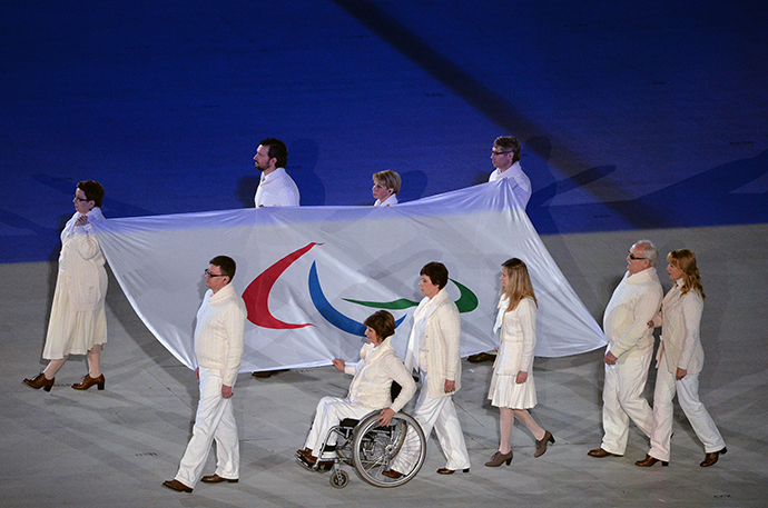 The opening ceremony of the 2014 Paralympic Winter Games in Sochi, March 7, 2014. (RIA Novosti)