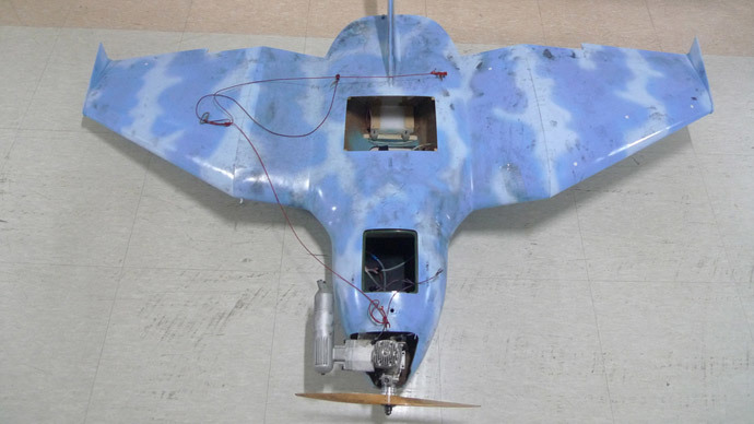This picture released on April 2, 2014 shows a crashed drone found on March 24, 2014 in Paju, north of Seoul. (AFP Photo / South Korean Defence Ministry)