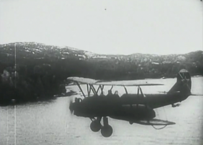 Soviet Po-2 biplane flies along the Crimean coast near Kerch (Still from YouTube video/user khodakovsky)