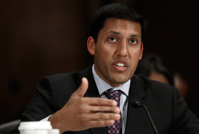 Rajiv Shah, administrator of the U.S. Agency for International Development (USAID), testifies before a subcommittee of the Senate Appropriations Committee April 8, 2014 in Washington, DC (AFP Photo / Win McNamee)