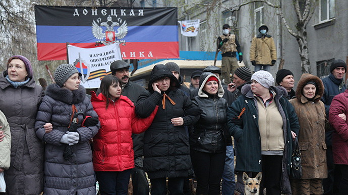 The eastern city of Slavyansk on April 13, 2014. (AFP Photo / Anatoliy Stepanov)